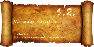 Vámossy Rozália névjegykártya