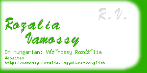 rozalia vamossy business card